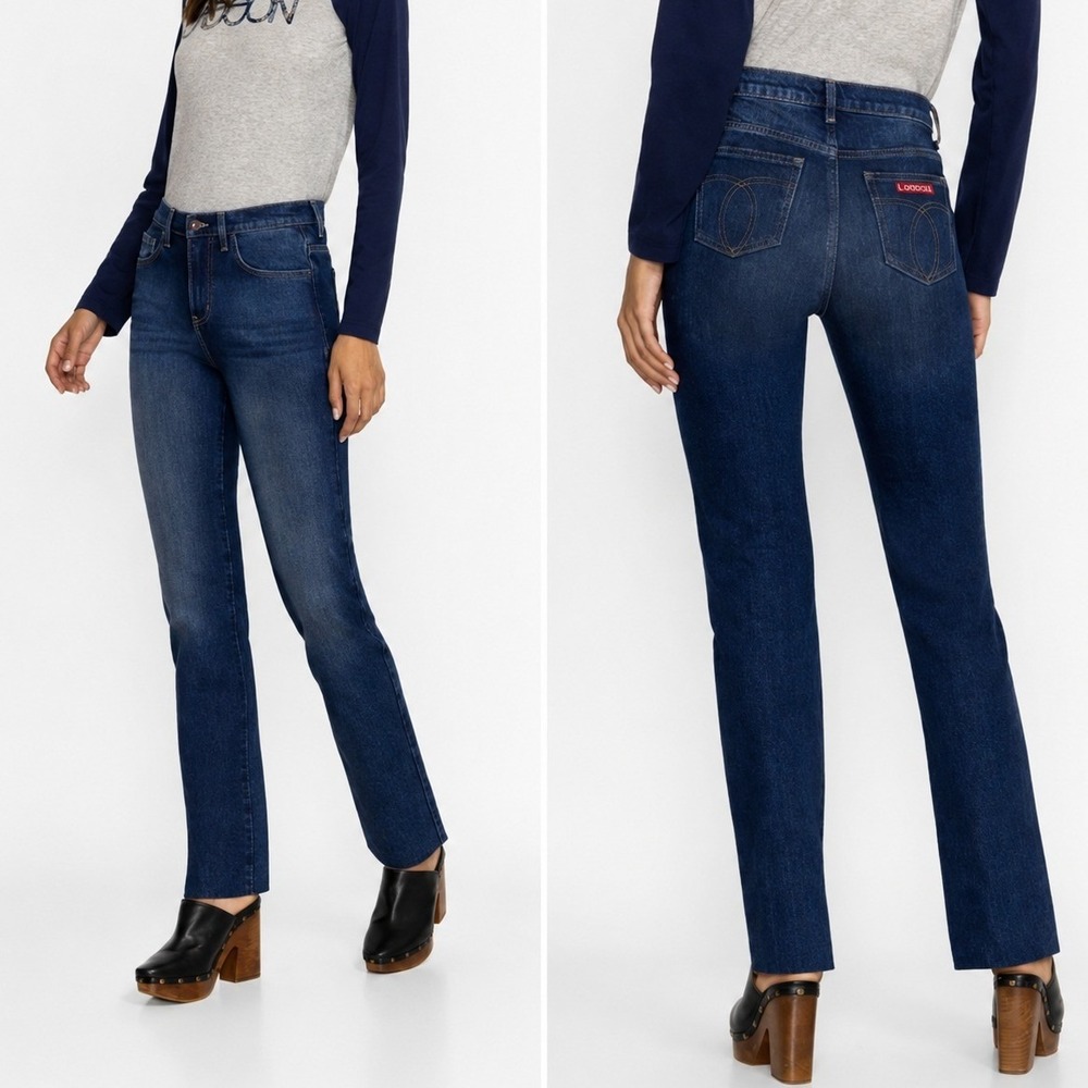 Johnny Was x Sasson Sancere HR Straight Leg Jeans Blue Denim Size 28 RD0424-7